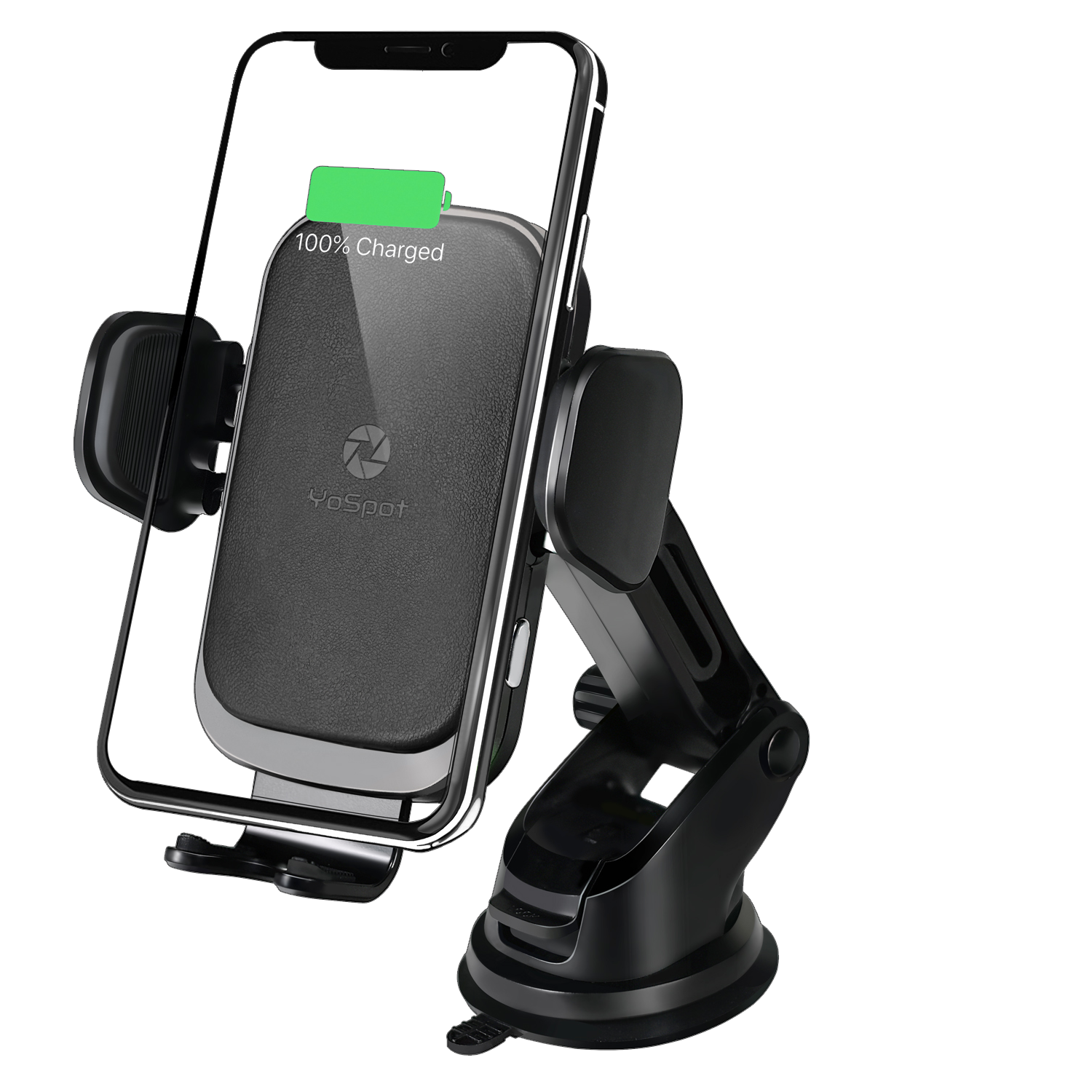Smart Wireless Charger Auto-Clamp Mount w/Power Adapter – YoSpot USA